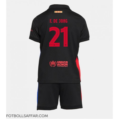 Barcelona Frenkie de Jong #21 Bortadräkt Barn 2024-25 Kortärmad (+ Korta byxor)